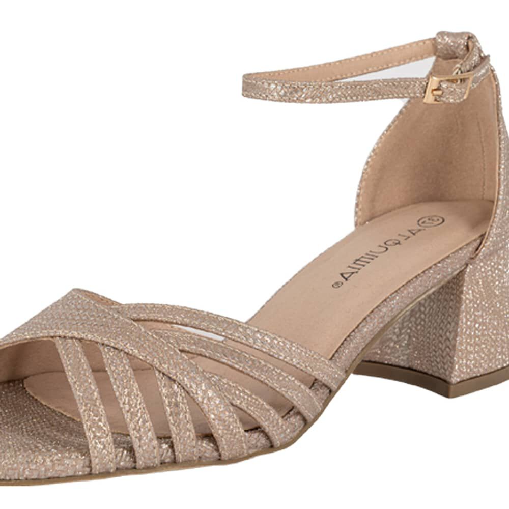 Sandalia De Vestir Pilar Dorado Alquimia image number 3.0