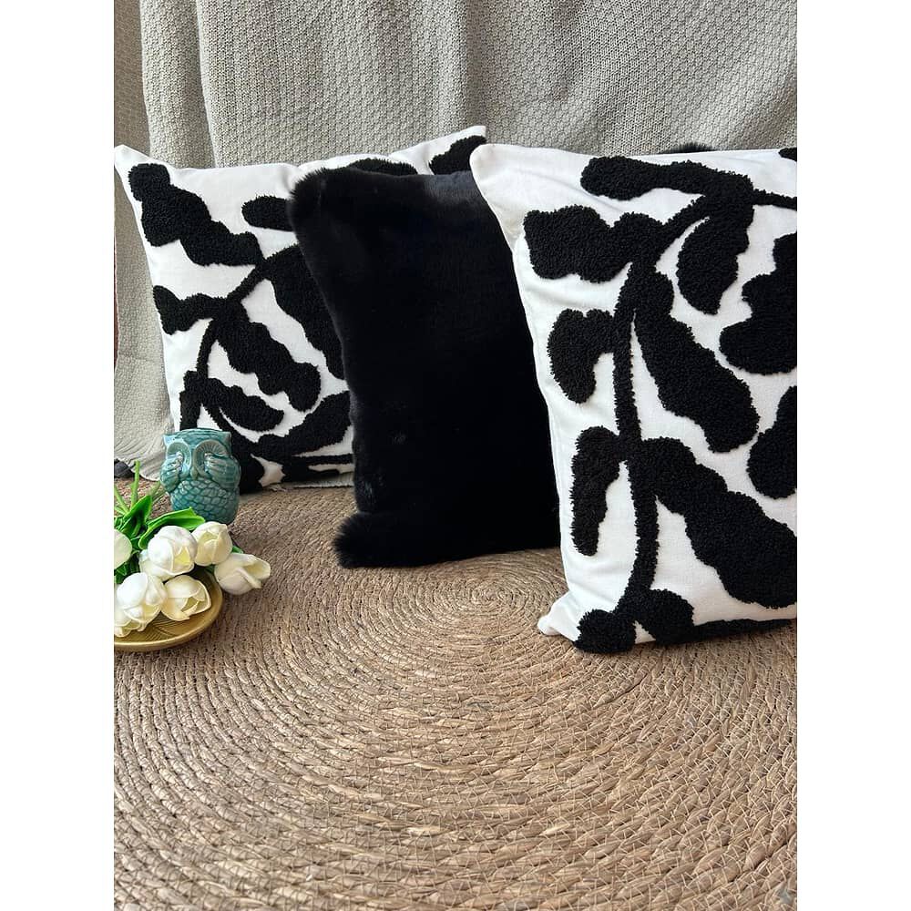 Set De 3 Cojines Combinados Negro Paga 2, Lleva 3! image number 1.0