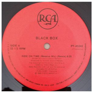 Black Box - Ride On Time | 12" Maxi Single Usado