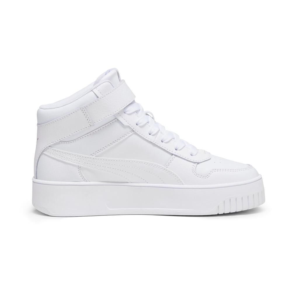 Zapatilla Urbana Mujer Puma Carina Street Mid Blanco image number 4.0