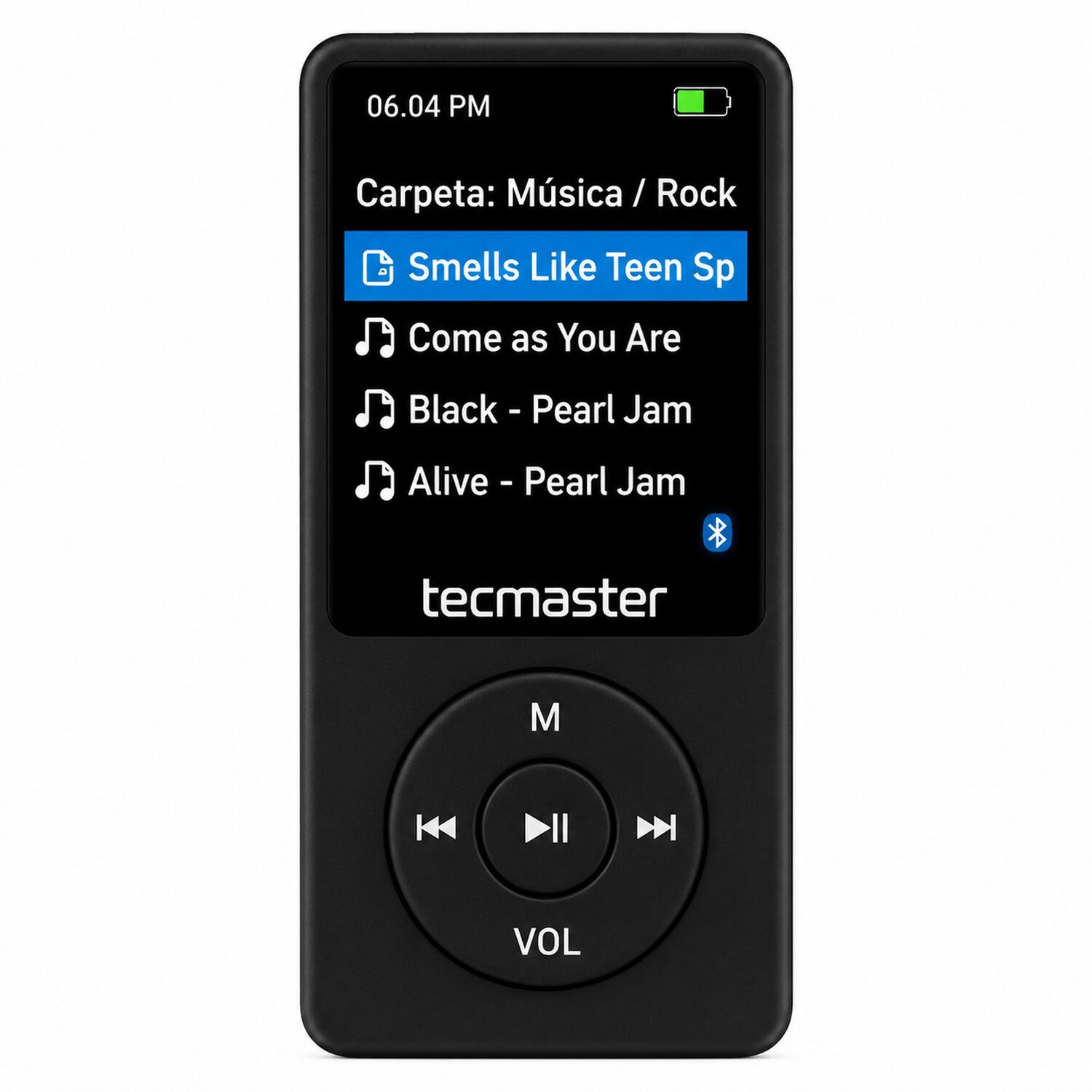 Reproductor Mp3 16gb Bluetooth 5.0 Tecmaster Tm-300523 Negro image number 2.0