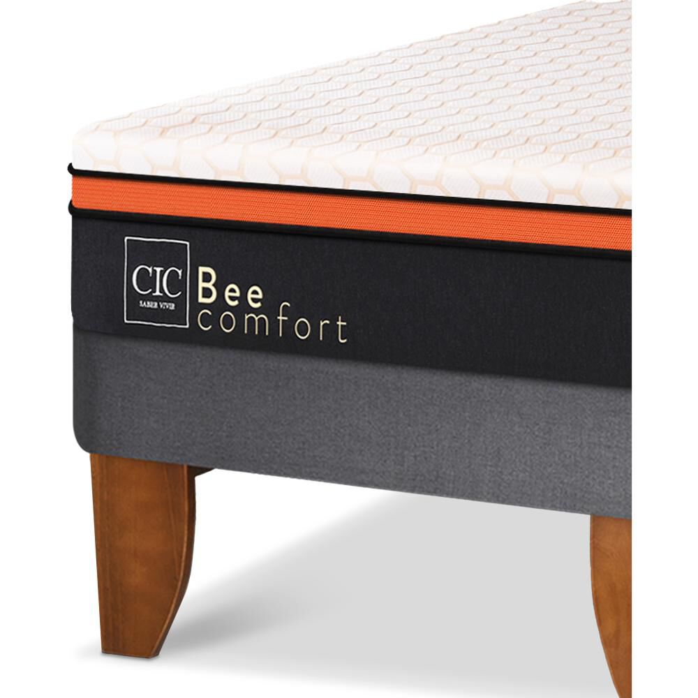 Cama Europea Cic Beecomfort / 2 Plazas / Base Dividida + Respaldo image number 8.0