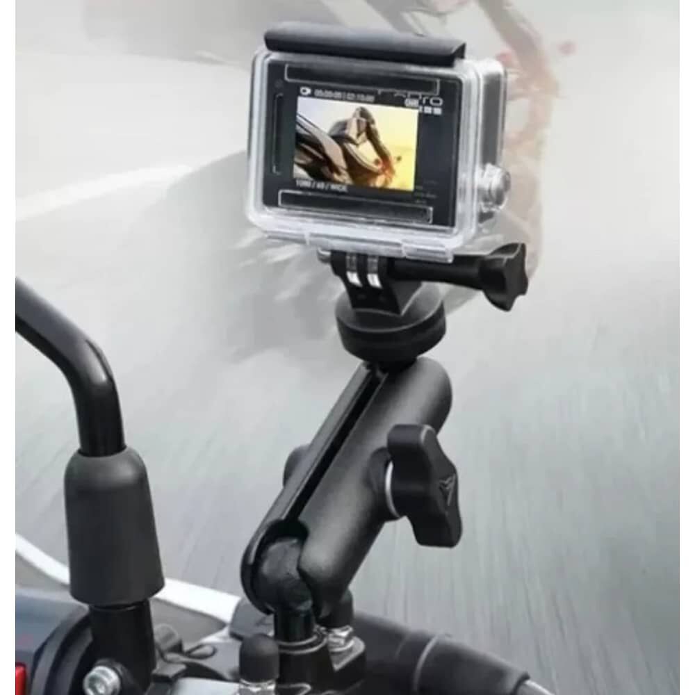 Soporte Camara Acci&oacute;n Manillar Motocicleta Brazo Giratorio image number 2.0