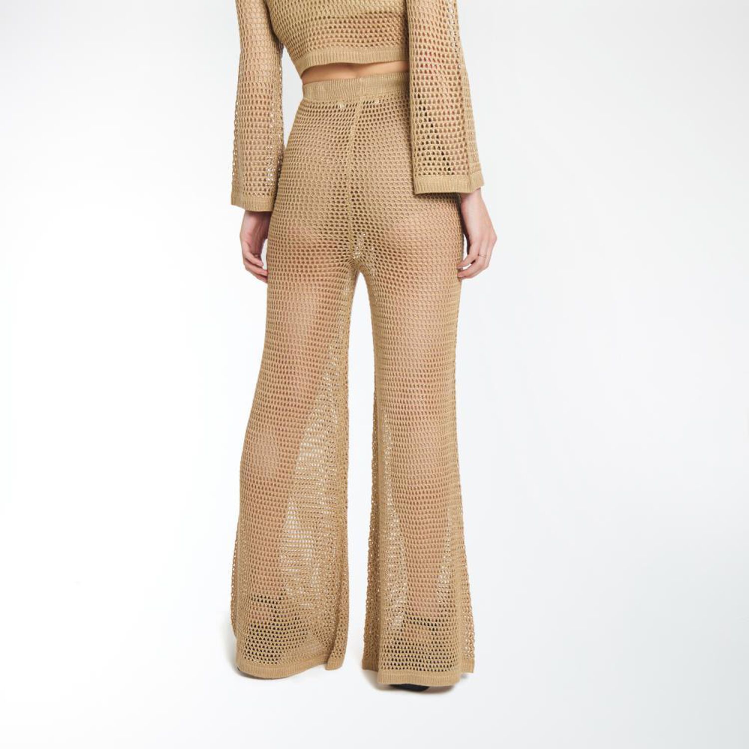 Pantal&oacute;n Pierna Ancha Tiro Medio Palazzo Mujer Freedom image number 3.0