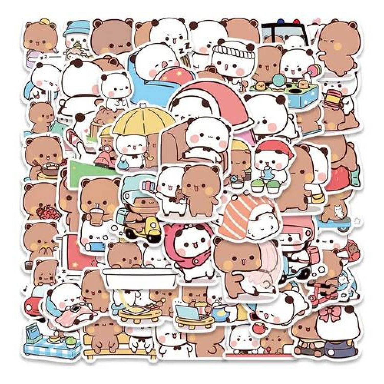 Set Stickers Calcomonias Ositos Cute Bubu Y Dudu image number 1.0