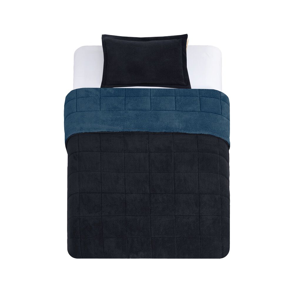 Plumon Andes Sherpa Bicolor Azul 1.5 Pl image number 2.0