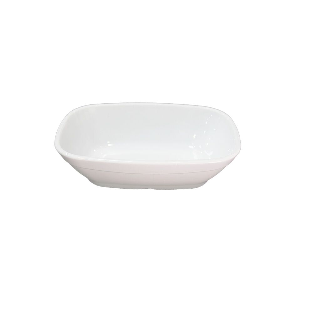 Set De 6 Pocilloss Melamina Rectangular Blanca 20x4.5 Cm L&iacute;nea Cl&aacute;sica image number 4.0