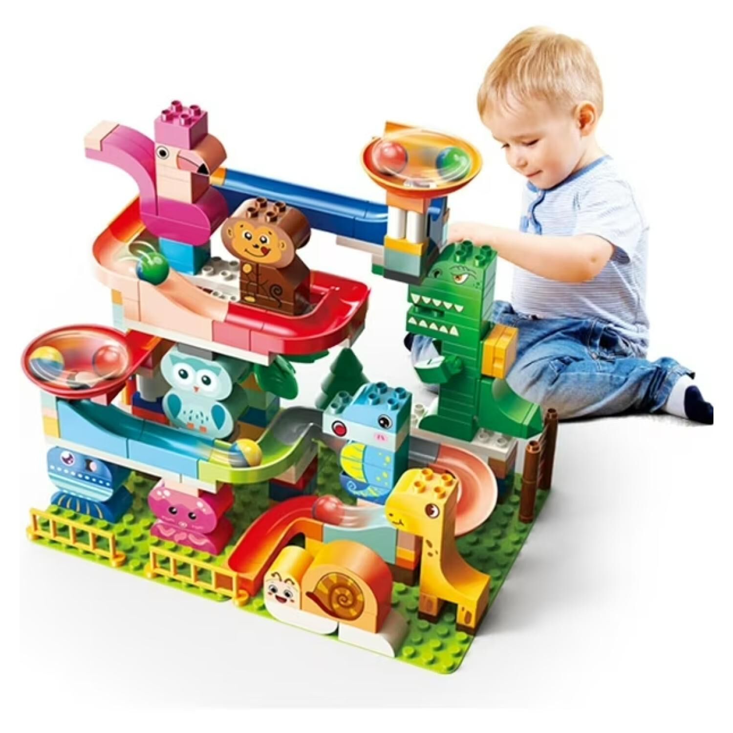 Juguete Bloques De Construccion Didacticos Toboganes Infantil image number 2.0