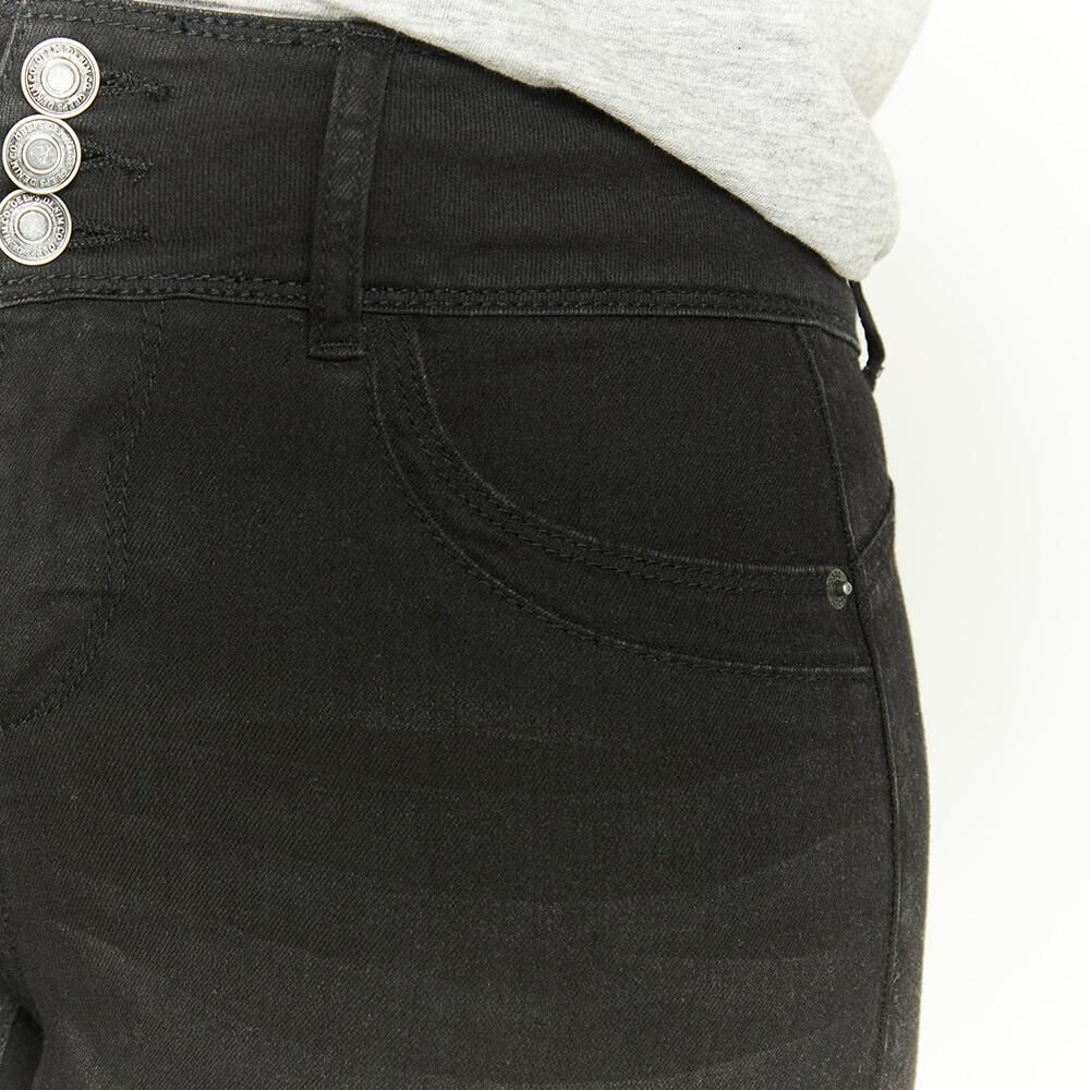 Jeans Botones Tiro Alto Skinny Push Up Mujer Geeps image number 3.0