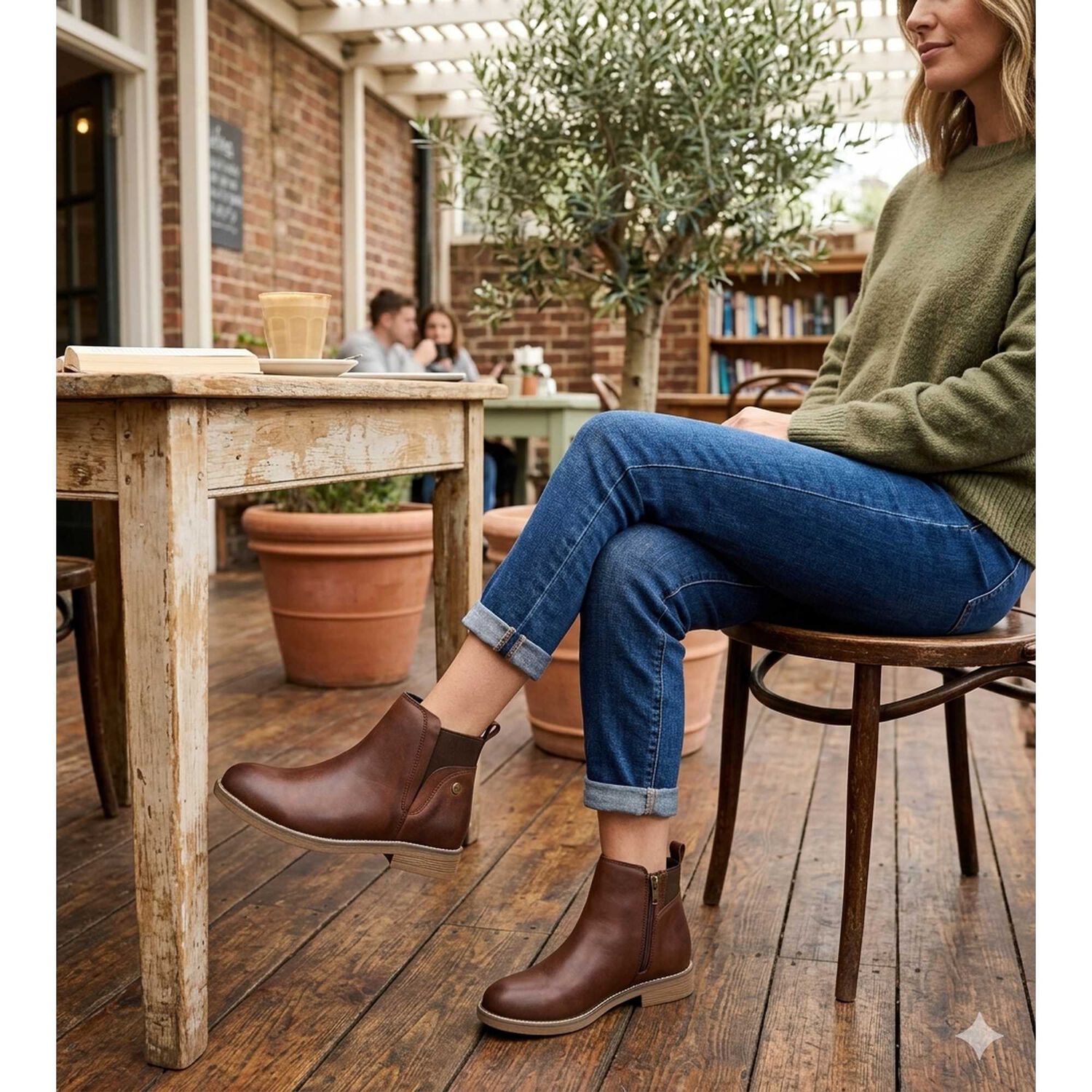Botin De Cuero Doret Caf&eacute; Alquimia image number 5.0