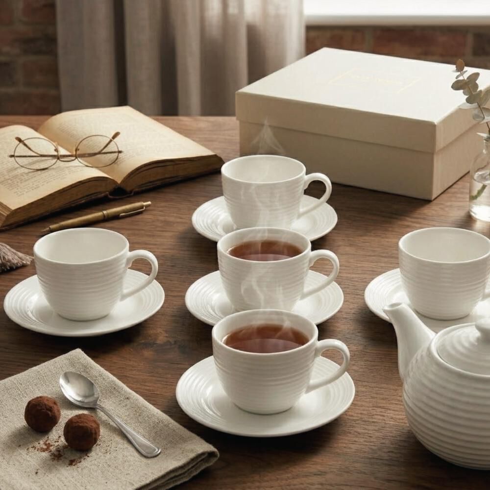 Set 6 Tazas Con Platillo Decorexpress London image number 2.0