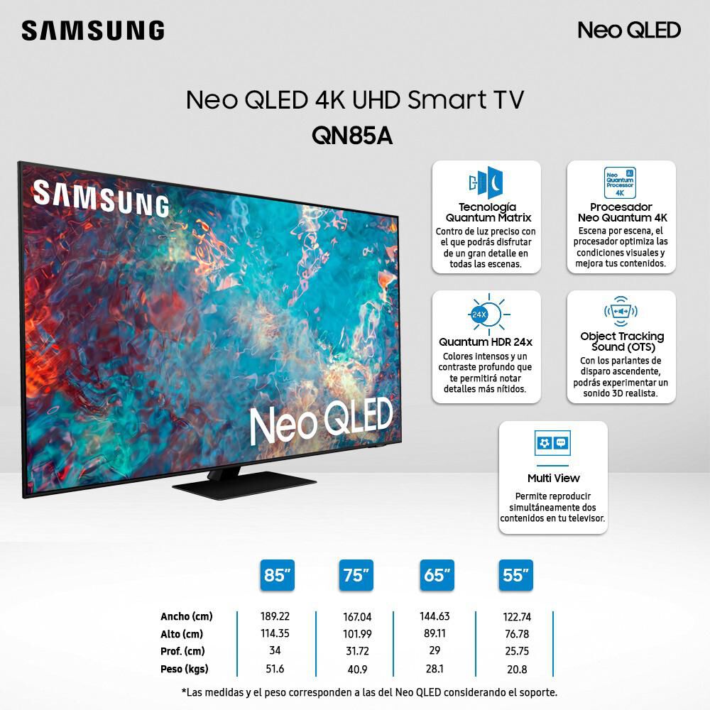 Neo Qled Samsung Qn85a / 55 / Ultra Hd / 4k / Smart Tv