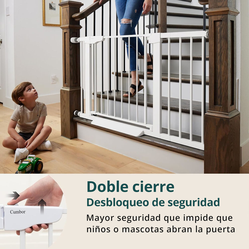 Reja De Seguridad Escalera Puerta Bebés Y Mascotas image number 5.0