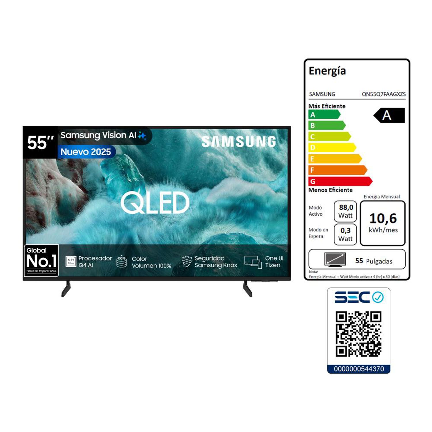 Qled 55" Samsung Q7FA / Super Ultra HD 4K / Smart TV 2025 image number 8.0