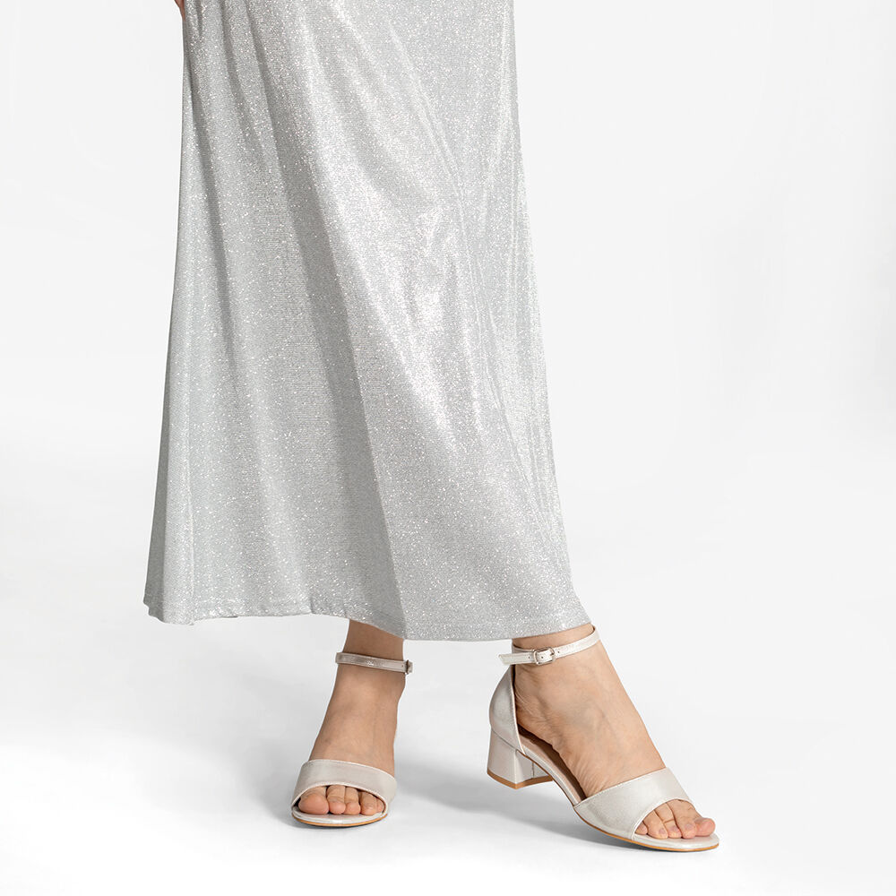 Sandalia Taco Plateada Fiesta Mujer Weide Qiu238 image number 1.0