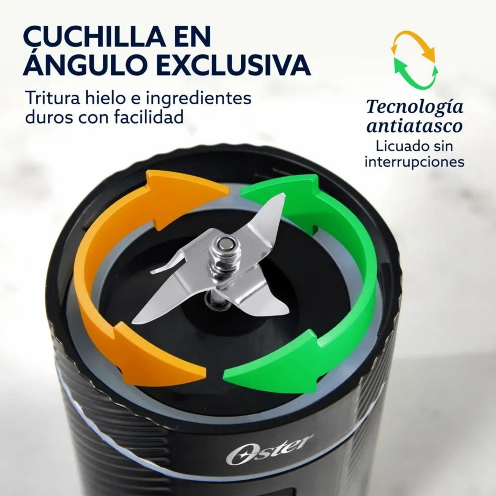 Oster Licuadora Portátil, Gomax, 590 Ml De Capacidad, Para Smoothies, Negro, Blstgfp-b20-000 image number 5.0