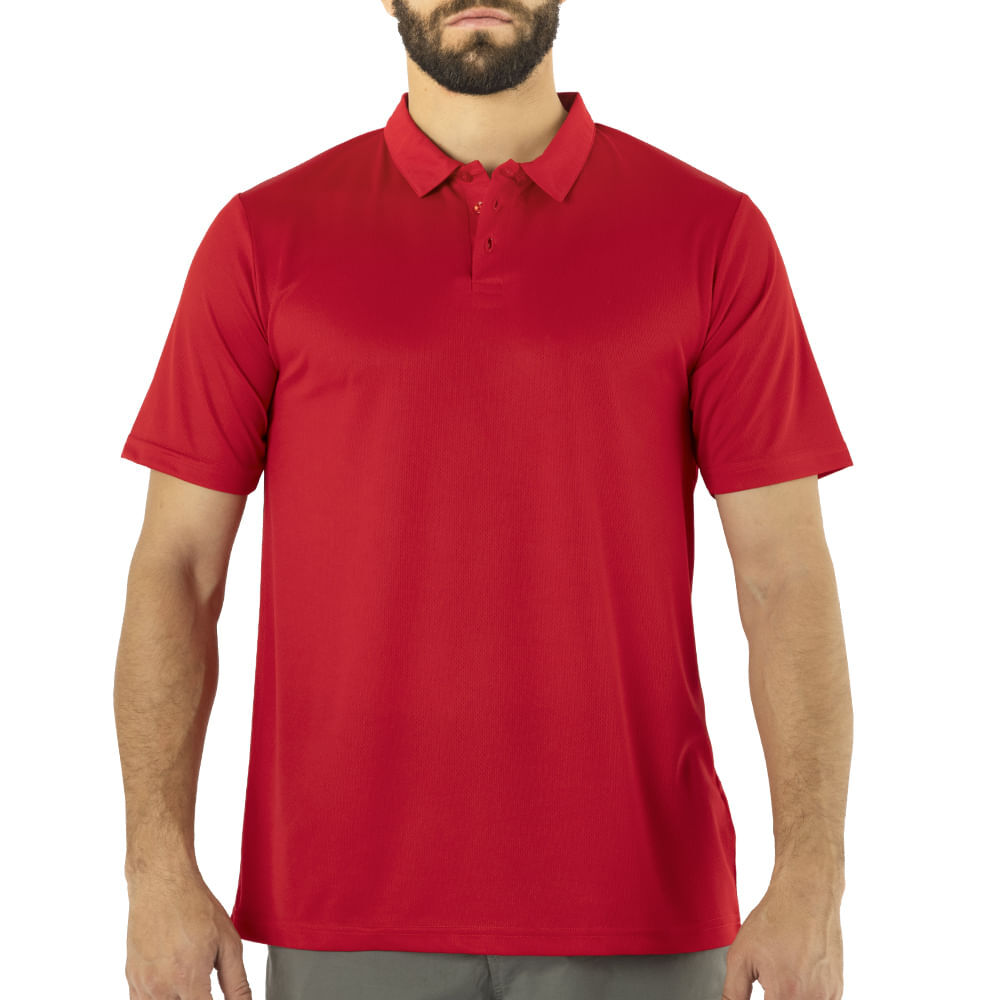 Polera Cooldry Quebec Manga Corta Rojo image number 0.0