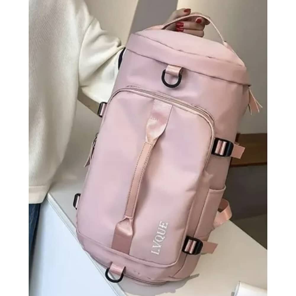 Bolso De Viaje Impermeable Mochila Multiusos Hombro Gimnasio Rosa image number 3.0