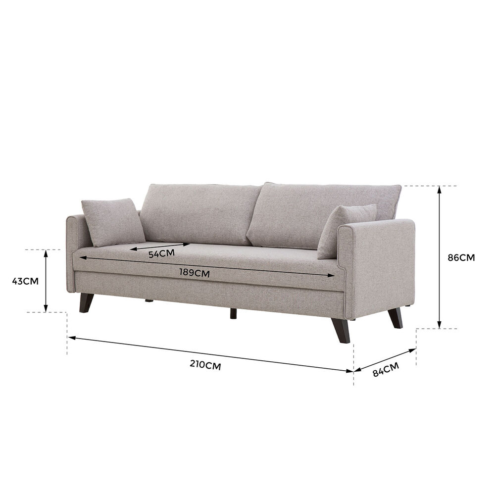 Sofá Cama Bremen Beige 3 Cuerpos image number 8.0