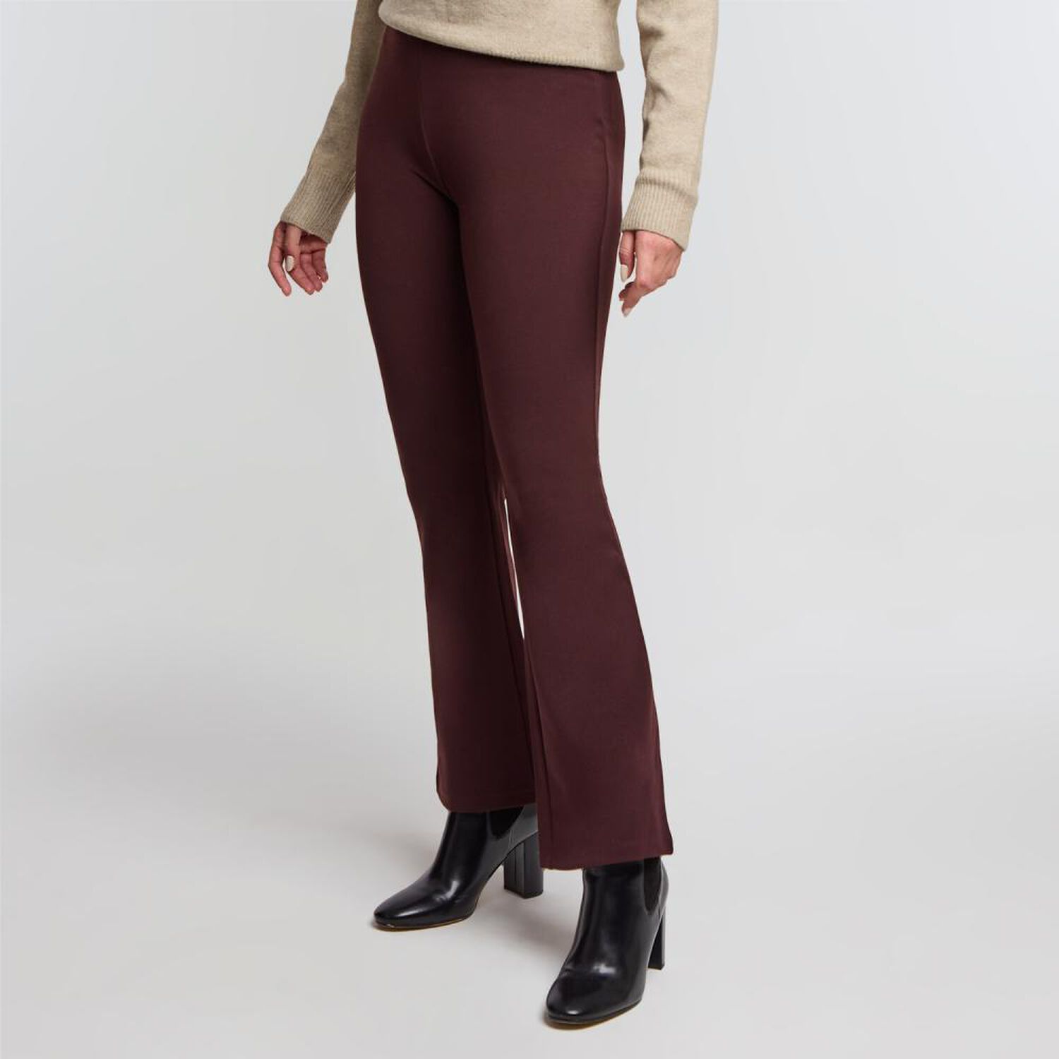 Pantal&oacute;n Leggings Tiro Alto Flare Mujer Kimera image number 2.0