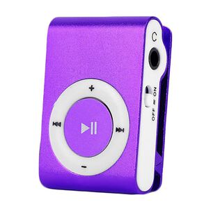 Mini Reproductor Mp3 Clip Estilo Shuffle Sin Pantalla Morado