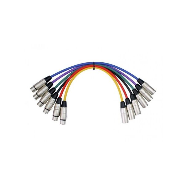 Juego 6 Cables Microfono 0,6m Xlr Macho-hembra Mp6-480-0.6m