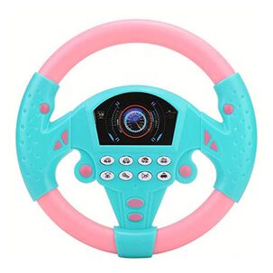 Juguete Volante Simulador De Auto Para Niños Rosado