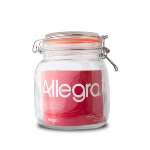 Frasco Vidrio Tapa Hermetica 1l Allegra Recipiente