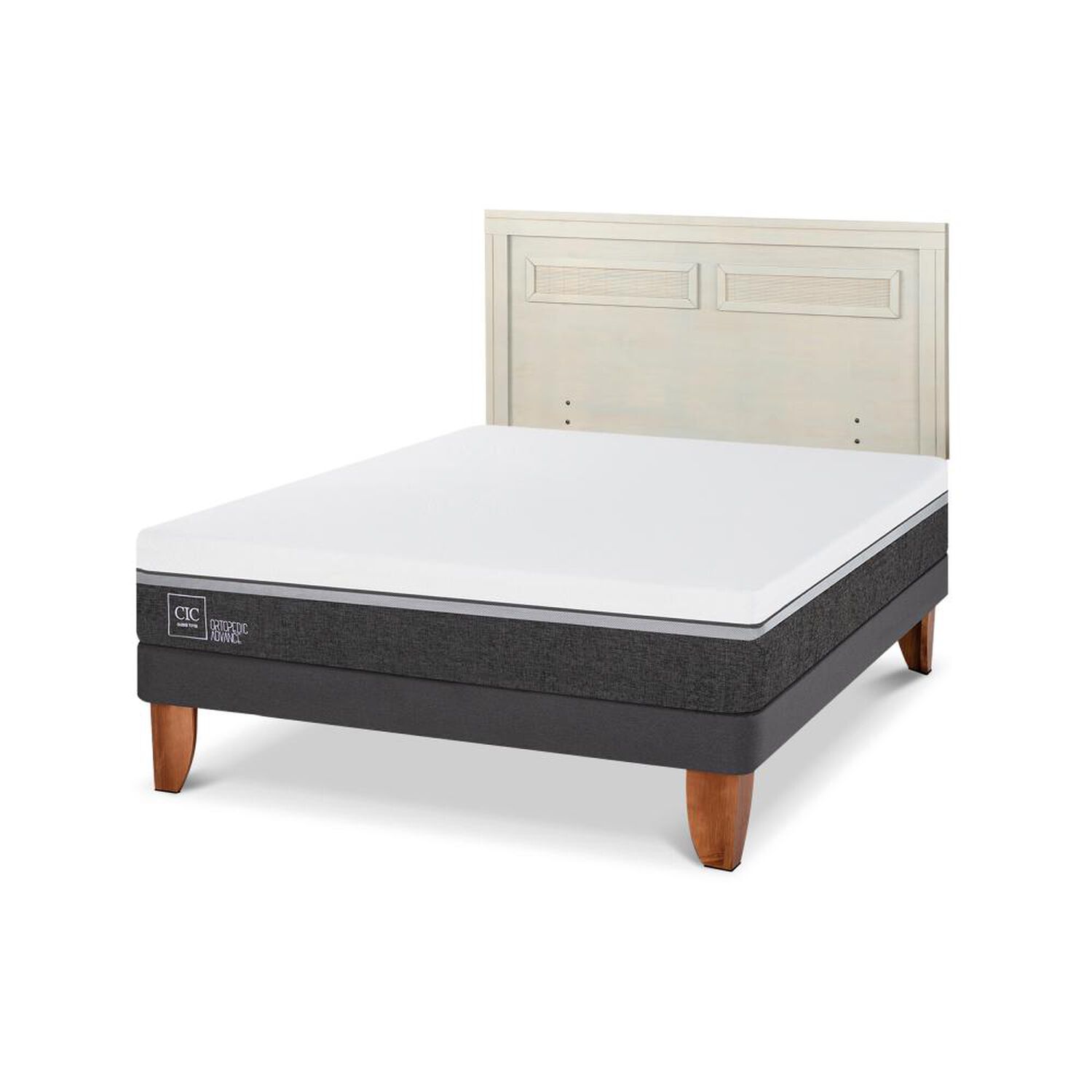 Cama Europea Cic Ortopedic Advance / 2 Plazas / Base Normal + Respaldo image number 4.0