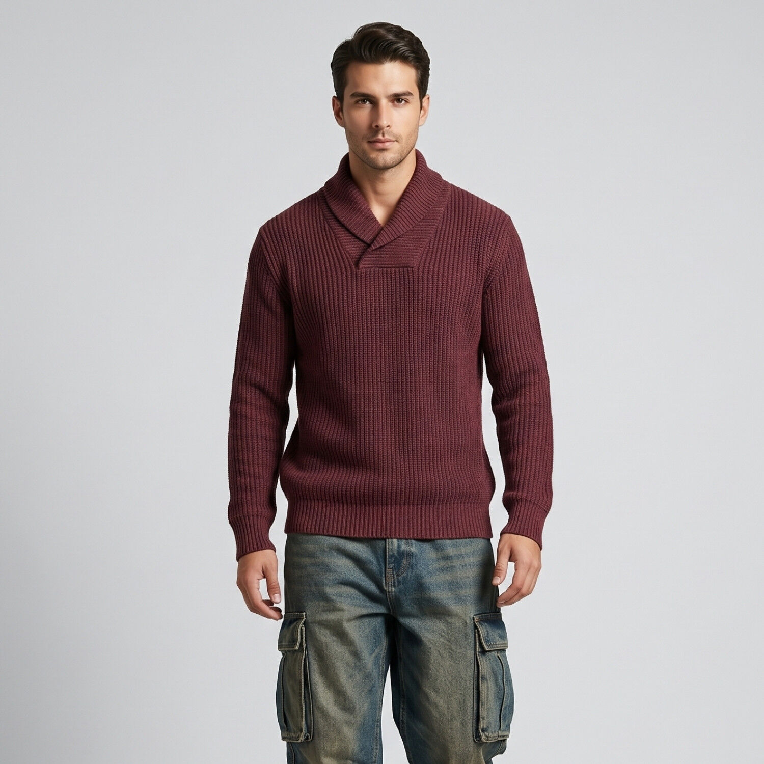 Su&eacute;ter Jersey Cuello Smoking Tejido Hombre Otaki image number 0.0