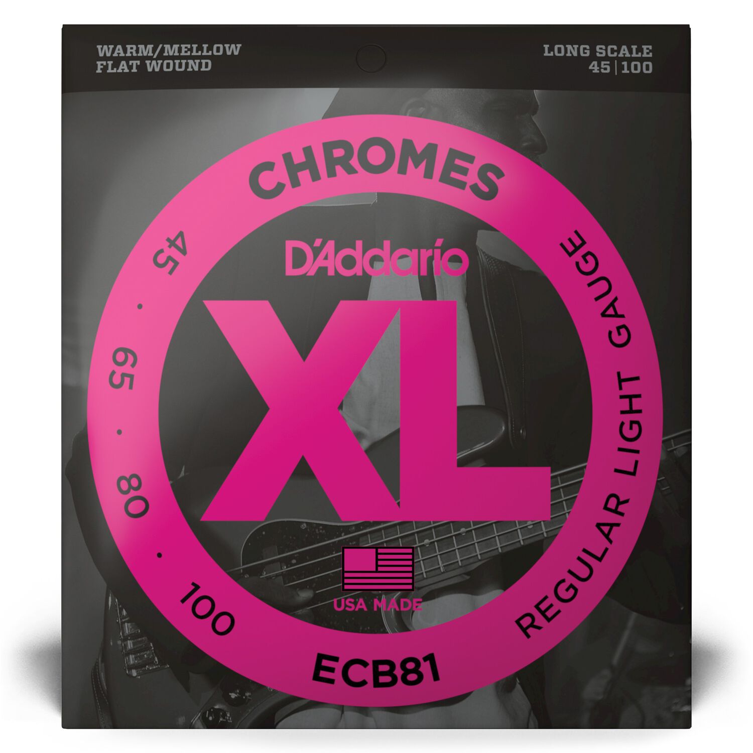 Set Cuerdas Bajo Flat 45-100 Cromo Ecb81 Daddario image number 1.0