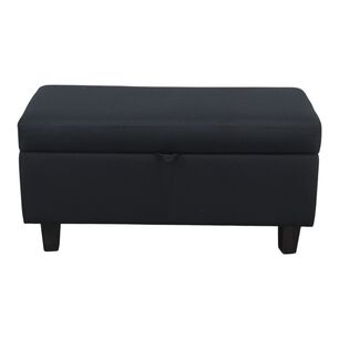 Banqueta Piecera 90 Cm Tapiz Genova (negro)