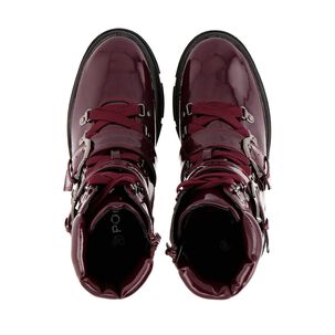 Botin Mujer Burdeo Plataforma London Police