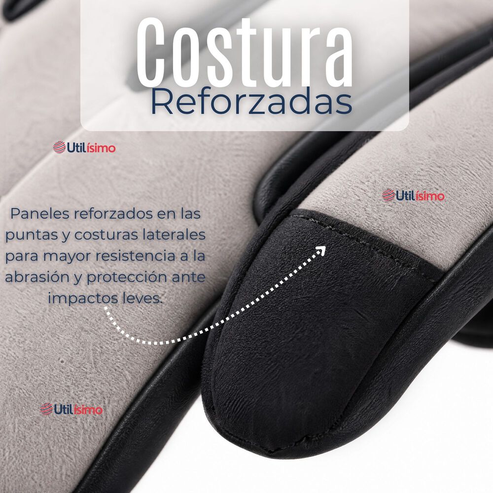 Guantes Para Moto Impermeables Gris Touchscreen Antideslizantes T&eacute;rmicos image number 4.0