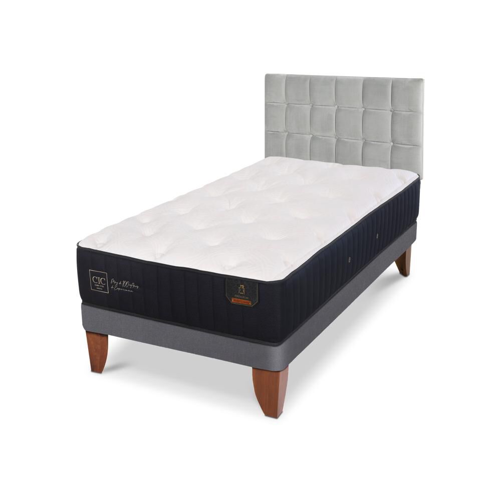 Cama Europea Cic Premium / 1.5 Plazas / Base Normal + Respaldo image number 4.0