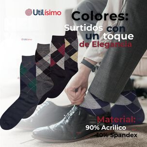 Pack 6 Pares Calcetines De Vestir Hombre Rombos Surtidos