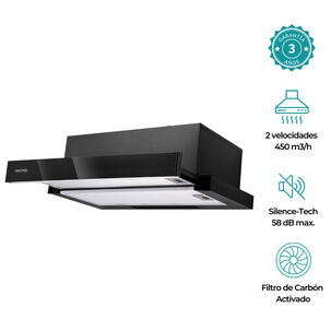 Campana Telesc&oacute;pica Groner Black Glass 60 Cm