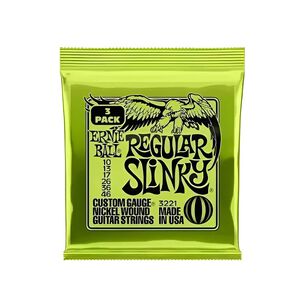 Pack De 3 Set De Cuerdas Ernie Ball Slinky Nickel 10 - 46