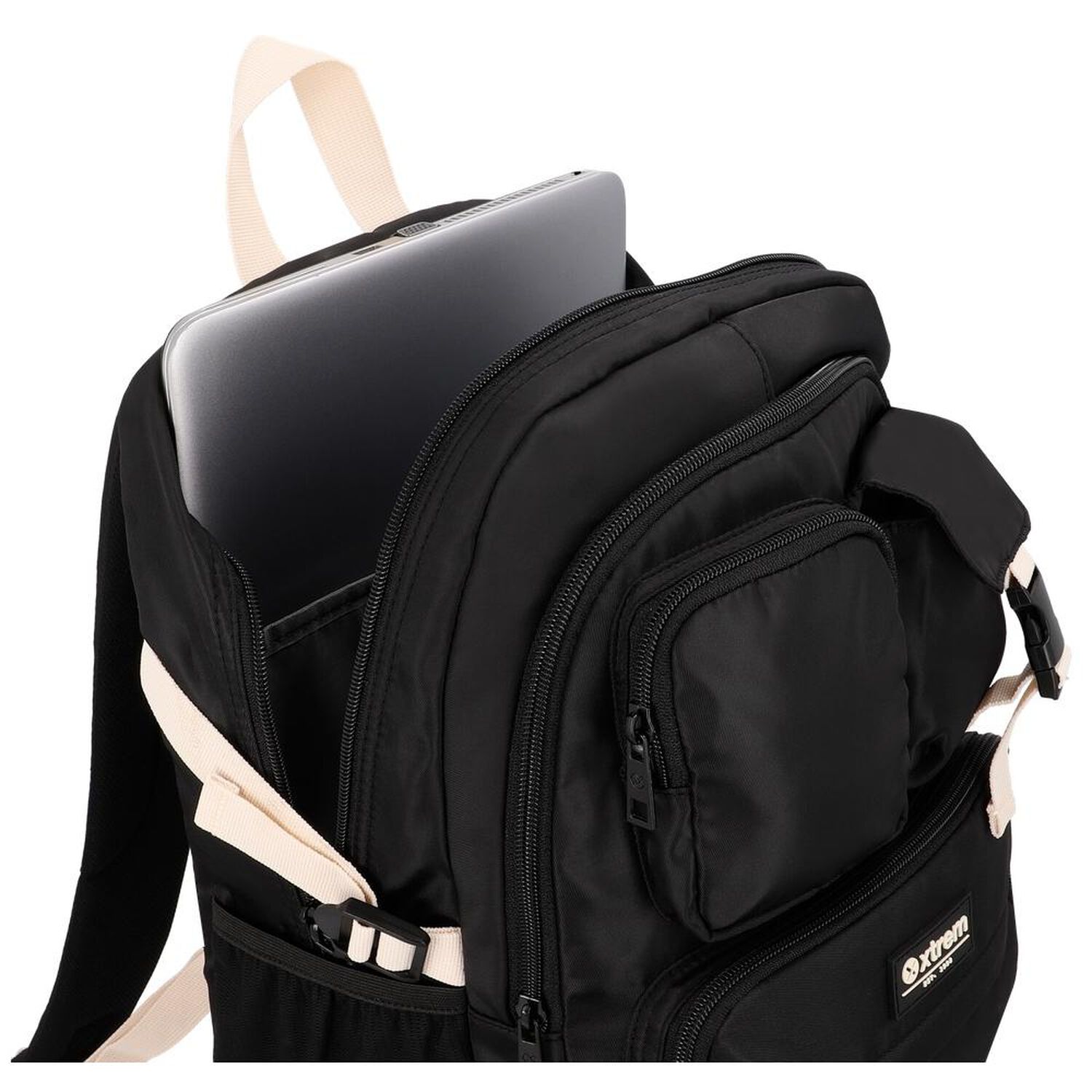 Mochila Notebook Xtrem Kira 6xt Negro/beige 15" image number 8.0