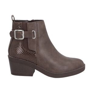Botin Casual Mujer Caf&eacute; Taco Medio Harper Police