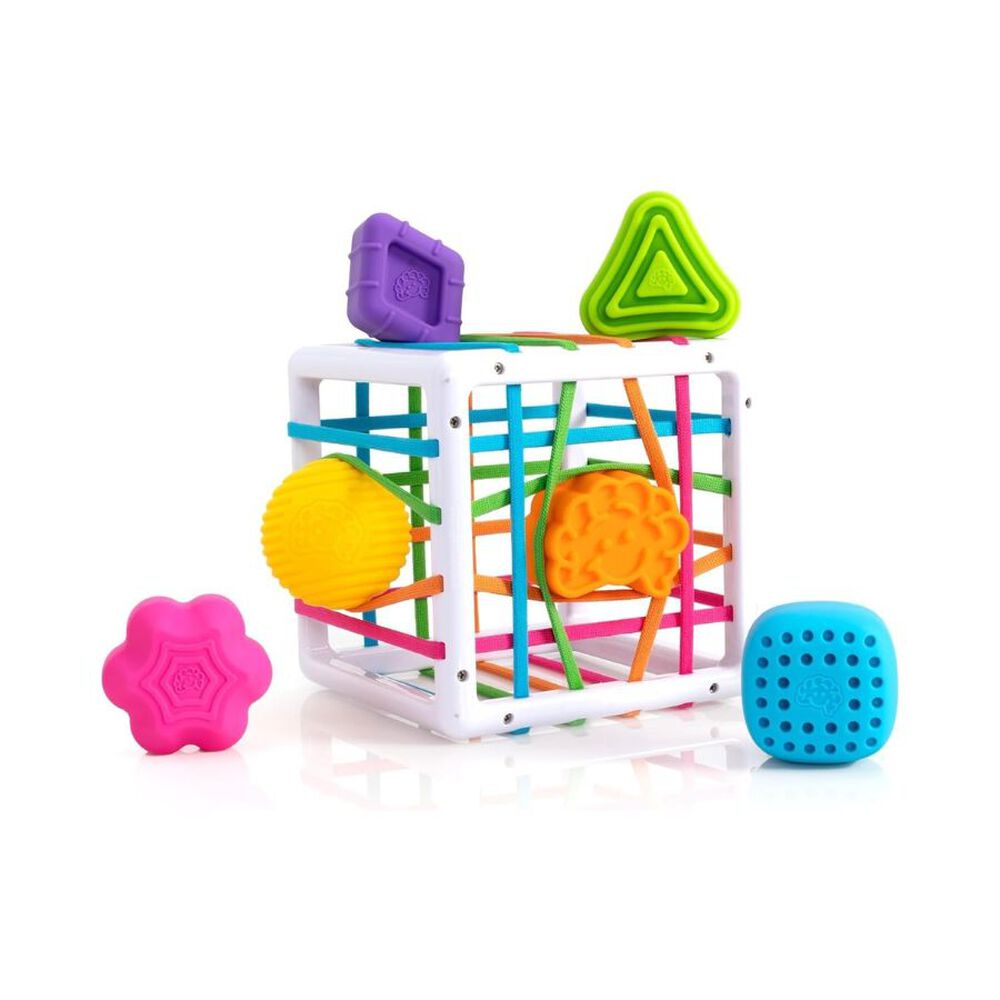 Juego Did&aacute;ctico Cubo Sensorial Beb&eacute; Estimulaci&oacute;n 6 Piezas image number 0.0