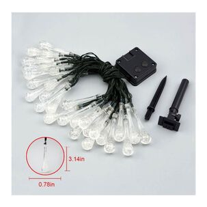 Luces Solares De Gotas 20 Led Amarillas De 4 Metros