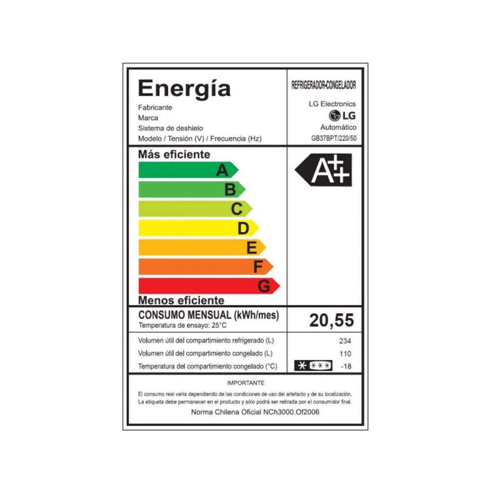 Refrigerador Lg Bottom Freezer No Frost 344 Litros Black Gb37bpt image number 3.0