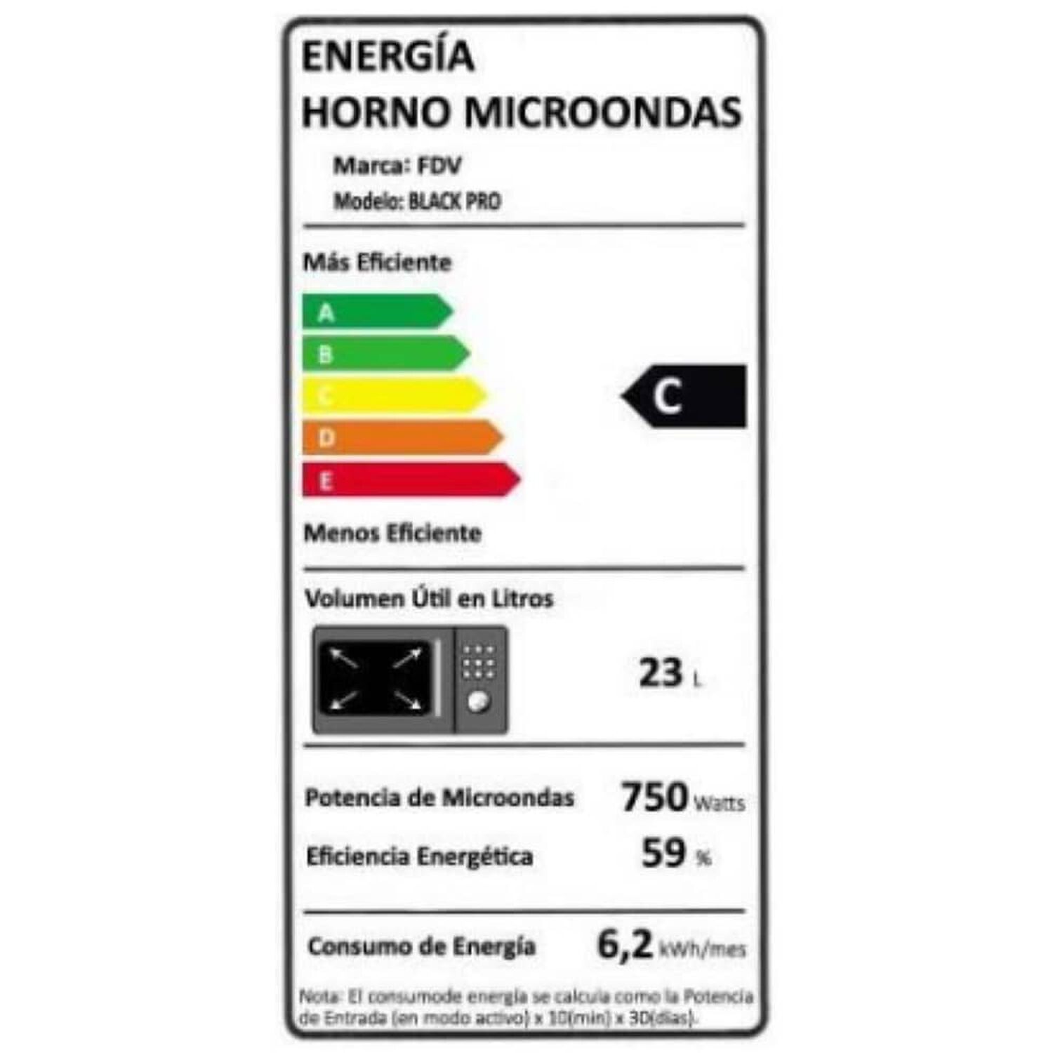 Microondas Empotrado Fdv Deluxe Black Pro - 25 Litros image number 7.0