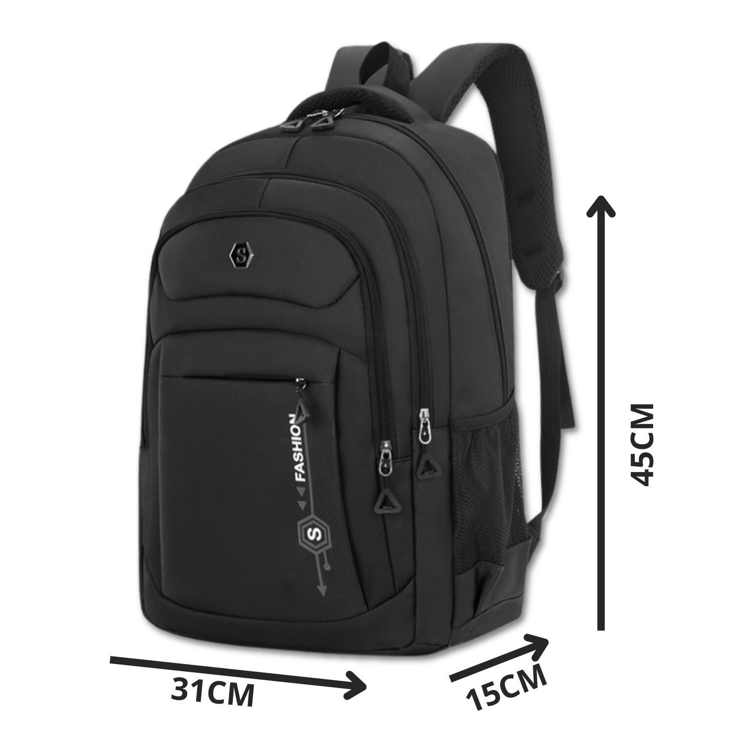 Mochila Hombre Impermeable Urbana Juvenil Multifuncional Black image number 2.0