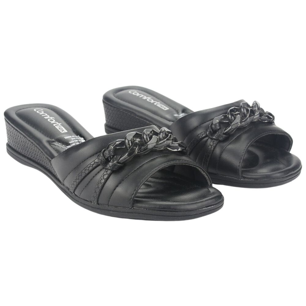 Sandalia Comfortflex Mujer 2370401 Negro Casual image number 4.0