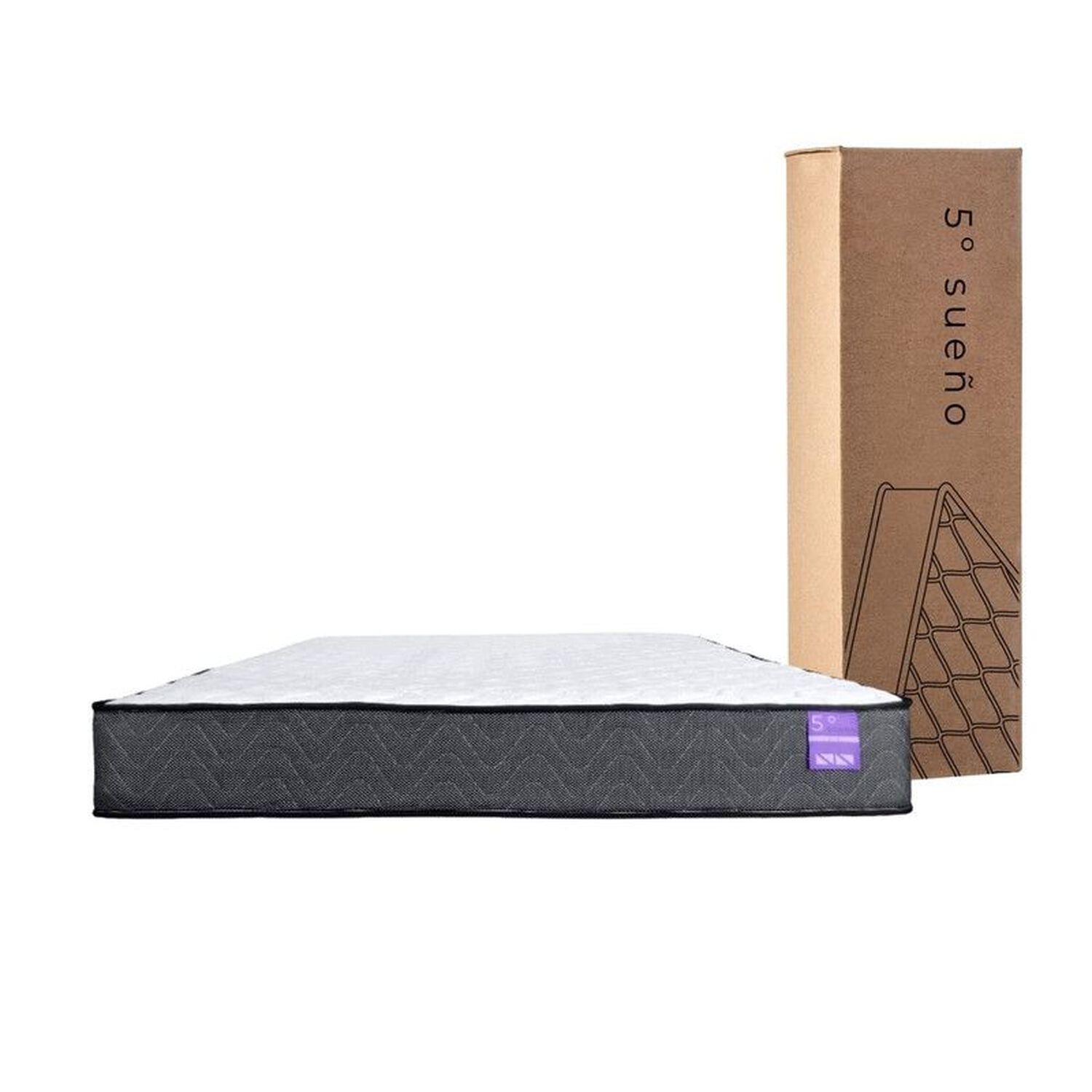 Cama Europea 1 Plaza + Respaldo Tubular Madera Gris image number 2.0
