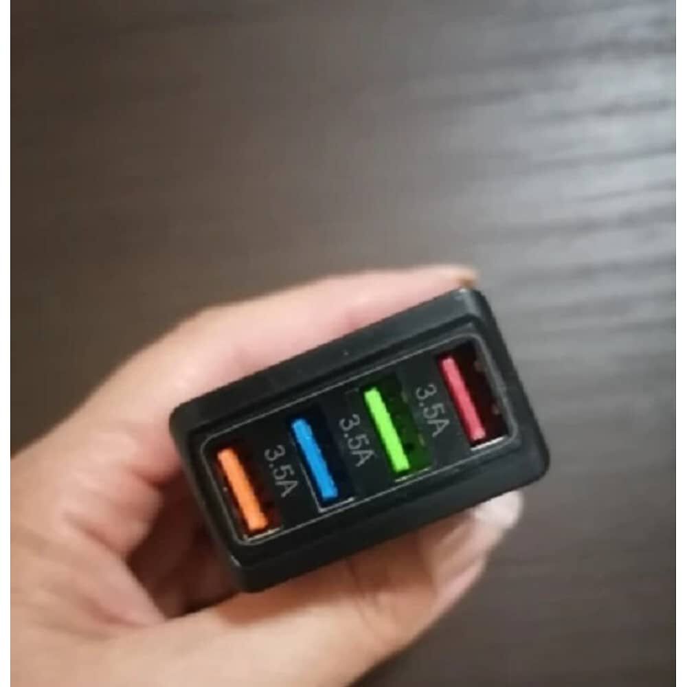 Cargador De Pared Para Celular 4 Usb 3,5 Amp Carga Rapida Telefonos Smarphone Total Sin Cable image number 5.0
