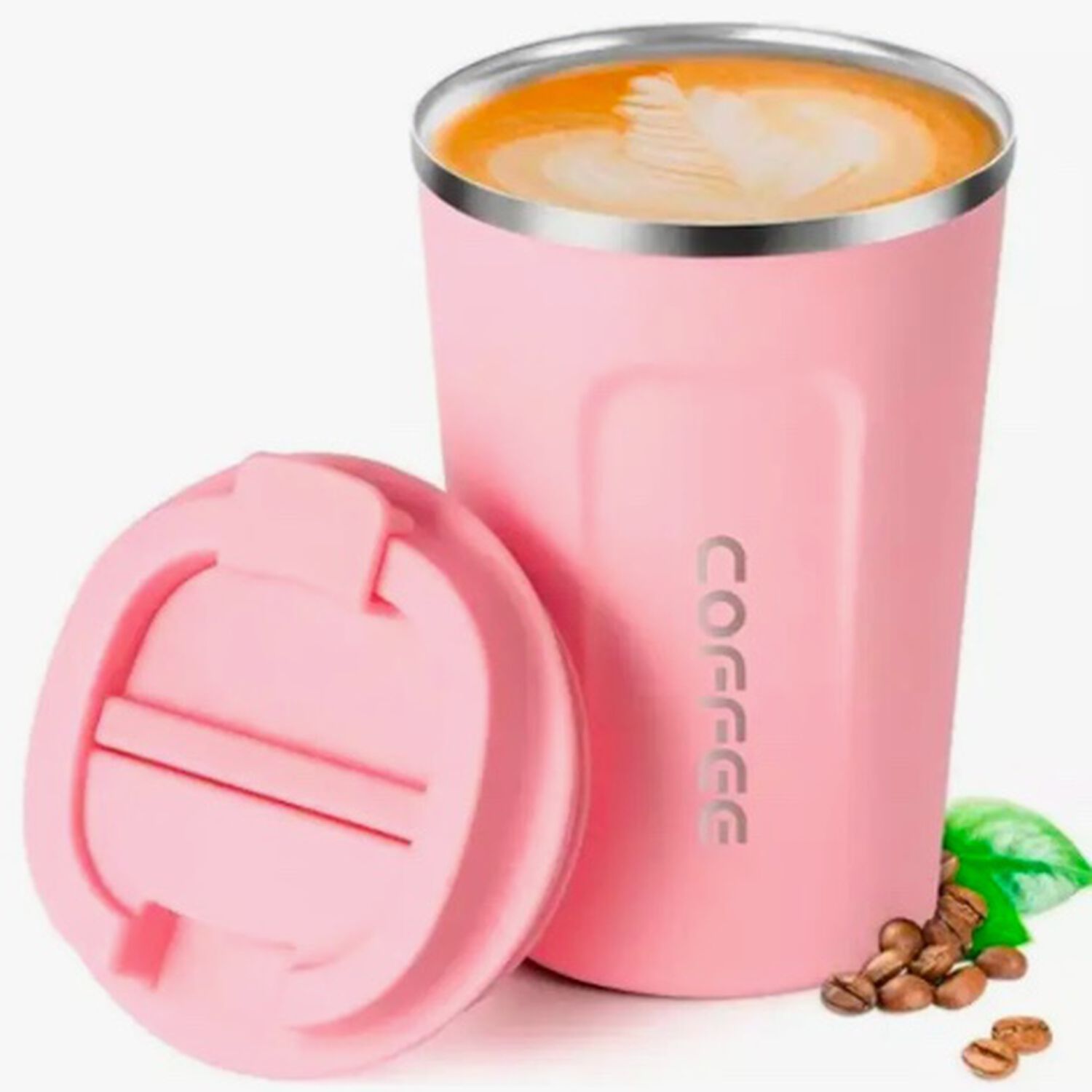 Termo Cafe T&eacute;rmico Rosa image number 1.0