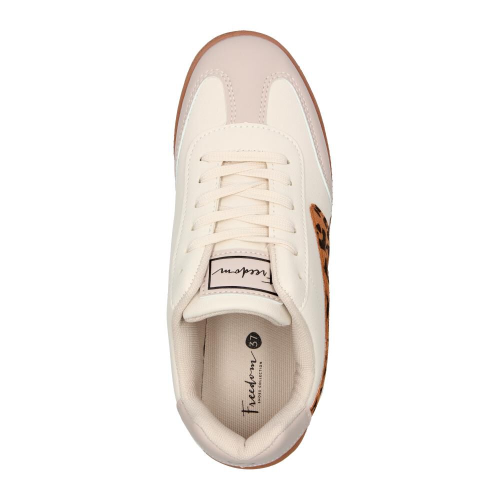 Zapatilla Urbana Mujer Freedom Beige image number 4.0